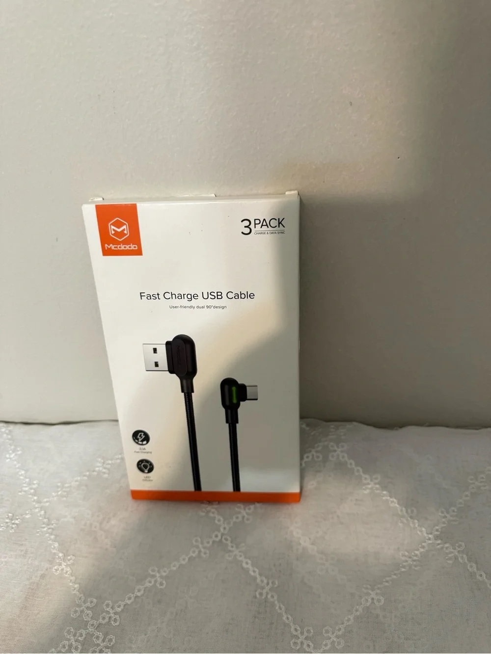 Mcdodo Black Fast Charge USB Cable 3-Pack